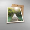 Gerahmtes Poster - Rahmen in heller Eiche - Brücke Seil Produktbild-Vorschau 3