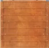 A close-up, full-frame view of a wooden-like panel with horizontal slats and metal corner reinforcements. Náhľad obrázku produktu