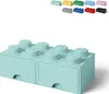LEGO Aufbewahrungsbox, Türkis, Ziegelsteinform mit 8 Produktbild-Vorschau 1
