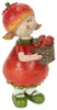 Erdbeermädchen Figur Sommerdeko Handbemalt für Wohnzimmer Produktbild-Vorschau 1