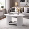 Stolik kawowy Vicco Calero Biały/Biały 100 x 50 cm, Model Podgląd zdjęcia produktu 3