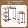 COSTWAY Bartisch mit Barhocker Set, 2 Personen Bartisch Set Produktbild-Vorschau 2