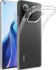 A clear phone case is shown on a smartphone. Produktbild-Vorschau