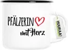 Huuraa Emaille Tasse Pfälzerin mit Herz 300ml Vintage Produktbild-Vorschau 1