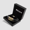 SERASAR | Bracelet en cuir pour hommes [Proud] avec or en Voir les images du produit 2