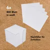 6x Zettelbox Nachfüller Memowürfel Nachfüllpapier 800 Blatt Produktbild-Vorschau 4
