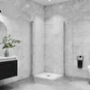B:90xT:80x197cm 180°Falttür Nano+ESG Glas Eckeinstieg Produktbild-Vorschau 4