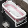 Faltbare Silikonbadewanne, rosa, tragbare Produktbild-Vorschau 3
