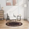 vidaXL Teppich Waschbar Schwarz und Golden φ120 cm Produktbild-Vorschau 1