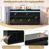 Merax dressoir met LED-verlichting, commode met 2 lades en Productafbeelding-voorbeeld 11