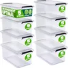 DEUBA® 8x Contenitore Trasparente 5L con Coperchio BPA Free Anteprima dell’immagine prodotto 1