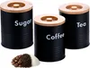 Relaxdays Vorratsdosen, 3er Set, für Kaffee, Tee, Zucker, Produktbild-Vorschau 1