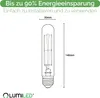 Diagram and text describing a light bulb. Produktbild-Vorschau