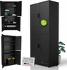 Juskys Aktenschrank Metall 180x80x40 cm, abschließbar mit 3 Produktbild-Vorschau 1