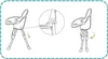 Diagram showing how to fold a high chair. Produktbild-Vorschau