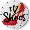 Wanduhr - Rund - Glasuhr - Schuh Ferse Frau Mode - 40x40cm Produktbild-Vorschau 1
