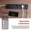 GoSmart prodlužovací kabel 2 m / 4 zásuvky / s vyp. / s USB / bílá-černá / PVC / 1,5 mm2 Náhled obrázku produktu
