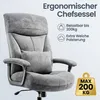 Ergonomischer Büro-Chefsessel bis 200kg, XXL breiter Sitz Produktbild-Vorschau 4