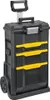 A black and yellow rolling toolbox with a retractable handle. Náhľad obrázku produktu