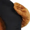 A close-up of a brown plush ear attached to a black fabric. Anteprima dell’immagine prodotto