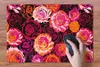MuchoWow® Schreibtischunterlage Rosen - Muster - Blumen Produktbild-Vorschau 3