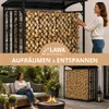Kaminholzunterstand außen Metall mit Designdach Produktbild-Vorschau 6