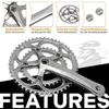 Tretkurbel 42 / 52 Zahn 2-Fach Racing Crank Aluminium Produktbild-Vorschau 2