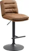 Barhocker HLO-CP246 Kunstleder schwarz  hellbraun Produktbild-Vorschau 7