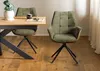 MASSIVMOEBEL24 Drehstuhl 61x61x89 braun / grün HENRI #101 Produktbild-Vorschau 3