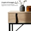 Tavolo consolle stile loft ELANO 2 cassetti 80 cm Rovere Anteprima dell’immagine prodotto 4