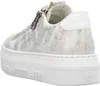 A rear view of a white and silver platform sneaker with a zipper. Náhľad obrázku produktu