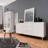 Buffet Göteborg en blanc mat avec commode en chêne Sonoma Voir les images du produit 11