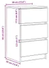 vidaXL Nočné stolíky s 3 zásuvkami 2 ks čierne 39x35x65 cm Náhľad obrázku produktu 8