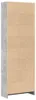 vidaXL Bibliothèque gris béton 60x24x176 cm Bois composite Voir les images du produit 5