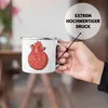 Trendation - Herz Emaille Tasse Valentinstag Volleyball Produktbild-Vorschau 2