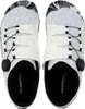 A top-down view of a pair of white Merrell running shoes with black accents and a camouflage pattern on the heel. Náhled obrázku produktu