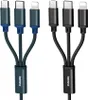 Remax 3in1 cavo di ricarica in nylon 2.8A Micro USB TYP-C Anteprima dell’immagine prodotto 2