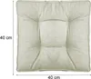A square cushion with a tufted design, shown from a top-down perspective. Produktbild-Vorschau