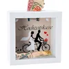 Spardose Hochzeitskasse weiß mit Glas, dekorative Produktbild-Vorschau 5