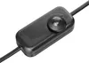 A close-up shot of a black dimmer switch on a cord. Produktbild-Vorschau