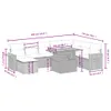 The Living Store 8-tlg. Garten-Sofagarnitur mit Kissen Produktbild-Vorschau 4