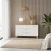 Komoda Szafka salon z szufladami 120cm Biala Wotan OSLO Podgląd zdjęcia produktu 4