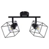 ZMH Deckenlampe 2 Flammig Schwarz E14 Deckenleuchte 350° Produktbild-Vorschau 9