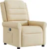 vidaXL Poltrona relax in tessuto crema Anteprima dell’immagine prodotto 1