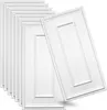 A stack of white 3D wall panels with a decorative embossed pattern. Podgląd zdjęcia produktu