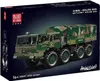The image shows the box of a Mould King building block set depicting a military truck. Produktbild-Vorschau