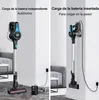 Two images of a cordless vacuum cleaner showing different charging methods. Produktbild-Vorschau