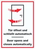 Schild Tür automatisch Door automatic hochkant A2 Rückseite Produktbild-Vorschau 1