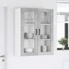 Armoire murale en verre vidaXL LUCCA, gris béton, 80 x 31 x Voir les images du produit 3