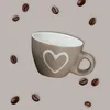 Moderne Keramik Espresso-Tassen 4er Set beige weiß rot grau Produktbild-Vorschau 6